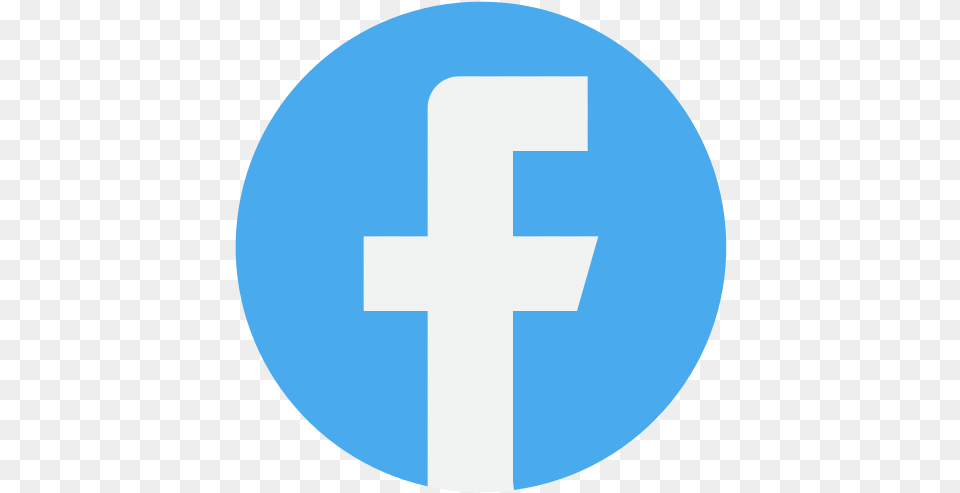 Facebook Logo Media Social Icon Of Transparent Facebook Circle Logo, Cross, Symbol, Sign, First Aid Free Png
