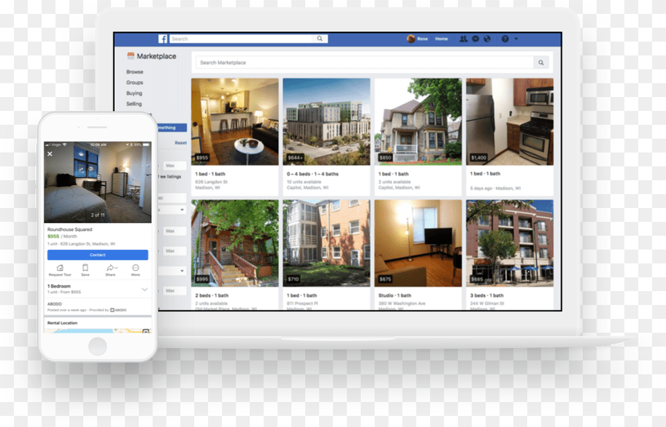 Facebook Marketplace Rentable Formerly Abodo Technology Applications, File, Architecture, Building, Text Free Png Download