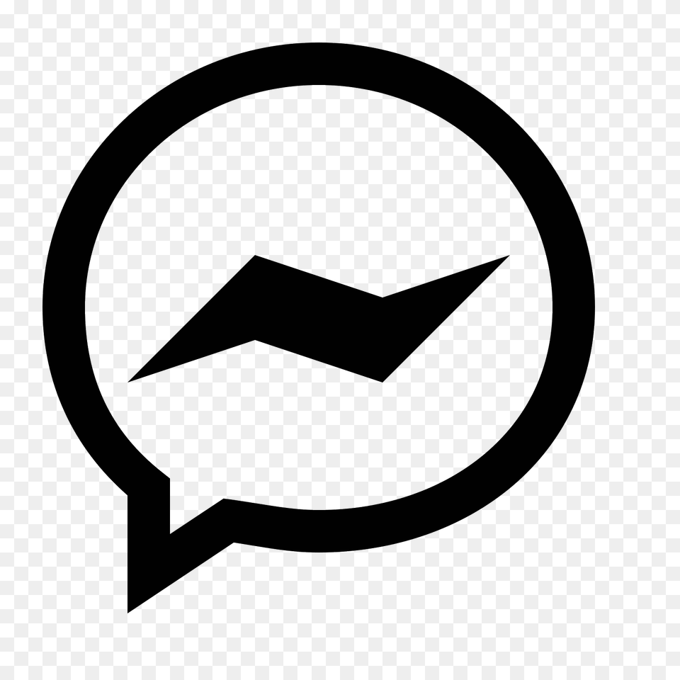 Facebook Messenger Icon, Gray Free Png Download