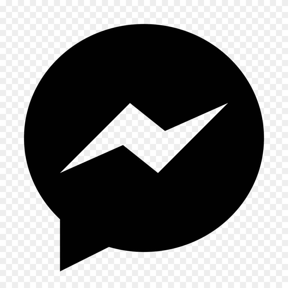 Facebook Messenger Icon, Gray Free Png