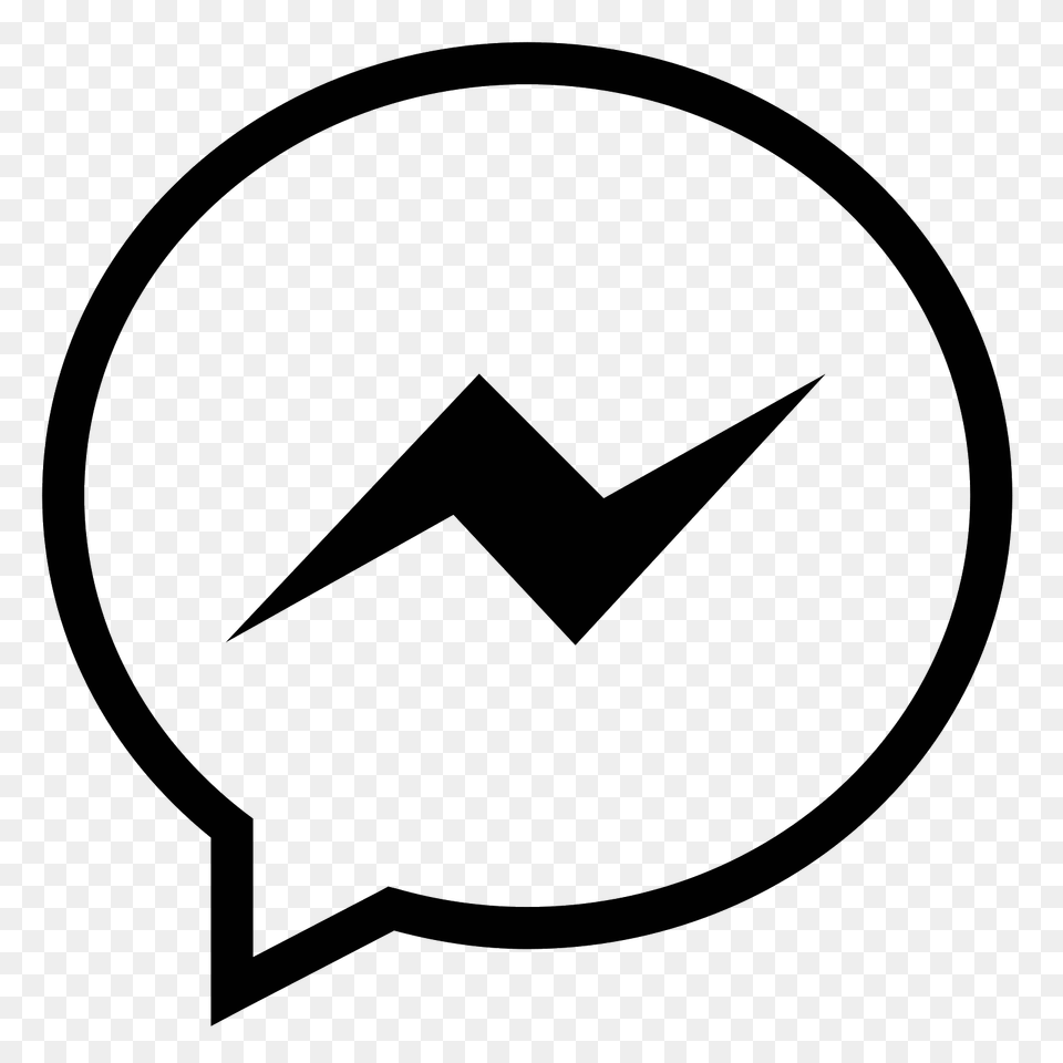 Facebook Messenger Icon, Gray Png