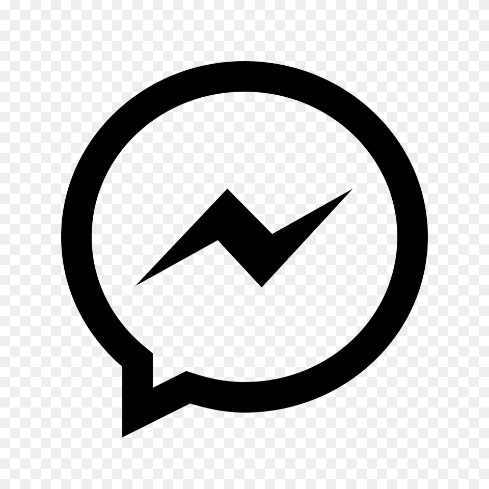 Facebook Messenger Icon, Gray Png