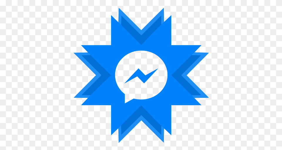 Facebook Messenger Icon Free Of Social Networks Icons, Symbol, Star Symbol Png Image