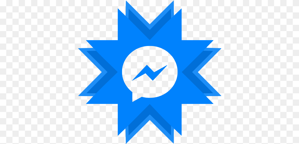 Facebook Messenger Icon Of Social Youtube Logo 3d, Symbol, Star Symbol Png Image