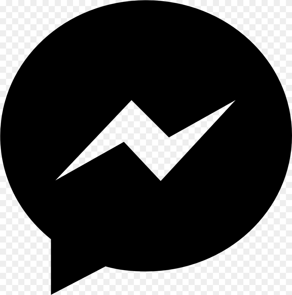 Facebook Messenger Logo Black, Gray Png Image