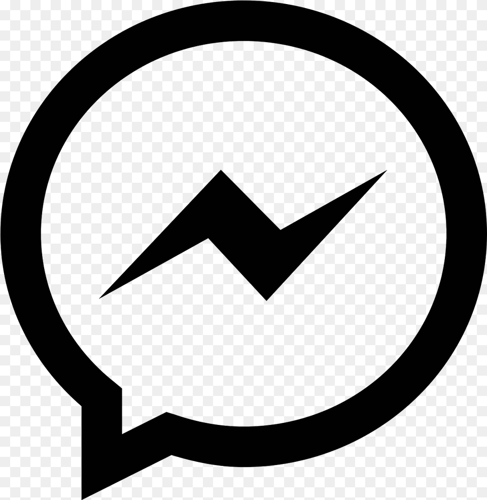 Facebook Messenger Logo Black, Gray Free Transparent Png