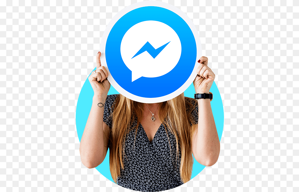 Facebook Messenger Widget For Elementor Woman Holding Facebook, Body Part, Finger, Hand, Person Png