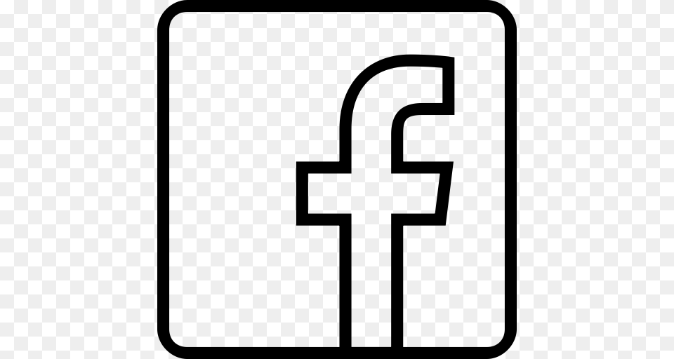 Facebook Outline Social Icon, Gray Free Transparent Png