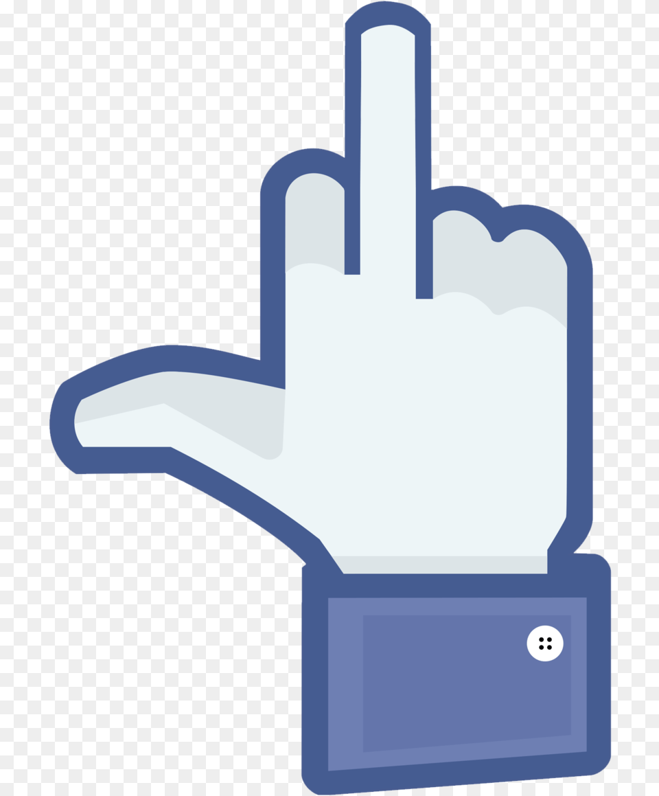 Facebook Piss Off Icon By Fearoftheblackwolf On Blue Facebook Middle Finger, Clothing, Glove Free Png