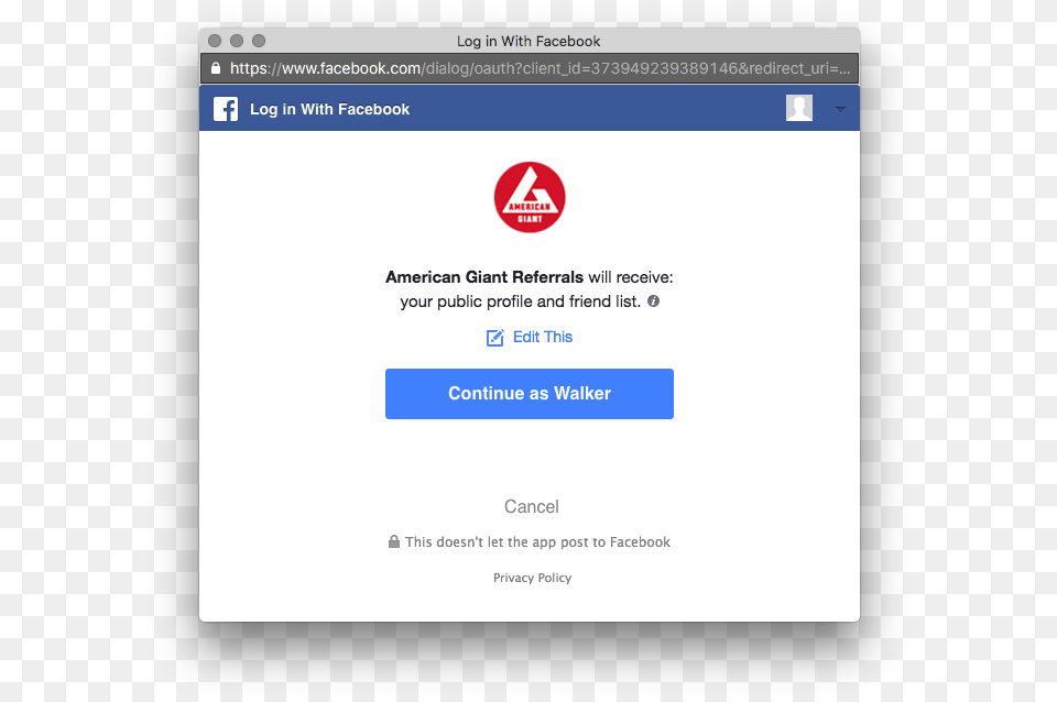 Facebook Referral American Giant Login Facebook Referral, File, Webpage, Text Free Png Download