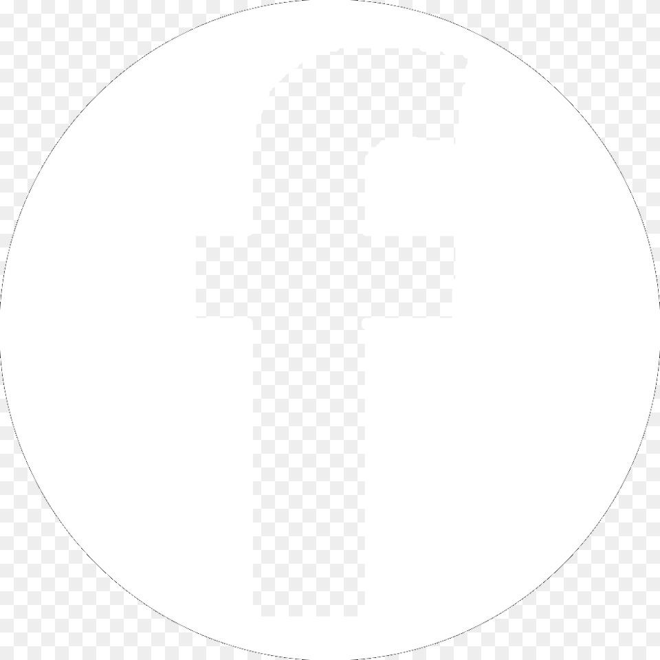 Facebook Round White Colour Circle, Cross, Symbol Free Png