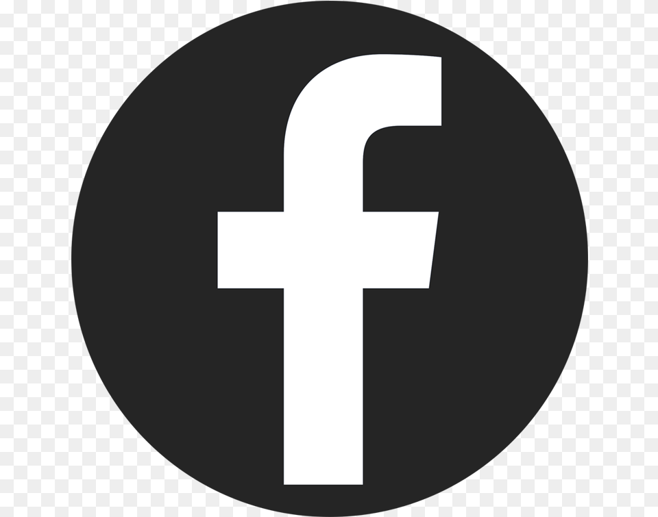 Facebook Sign Transparent Image Black Facebook Logo Transparent, Cross, Symbol, Text, First Aid Free Png Download