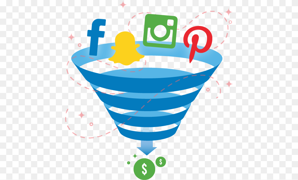 Facebook Snapchat Instagram And Icons Funnel Of Social Media Icons, Alcohol, Beverage, Cocktail, Boat Png