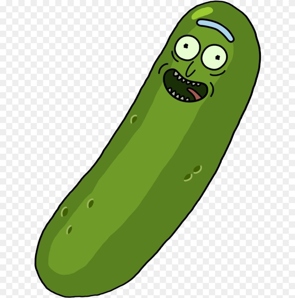 Facebook Stickers Pickle Rick Transparent, Vegetable, Produce, Plant, Food Png Image