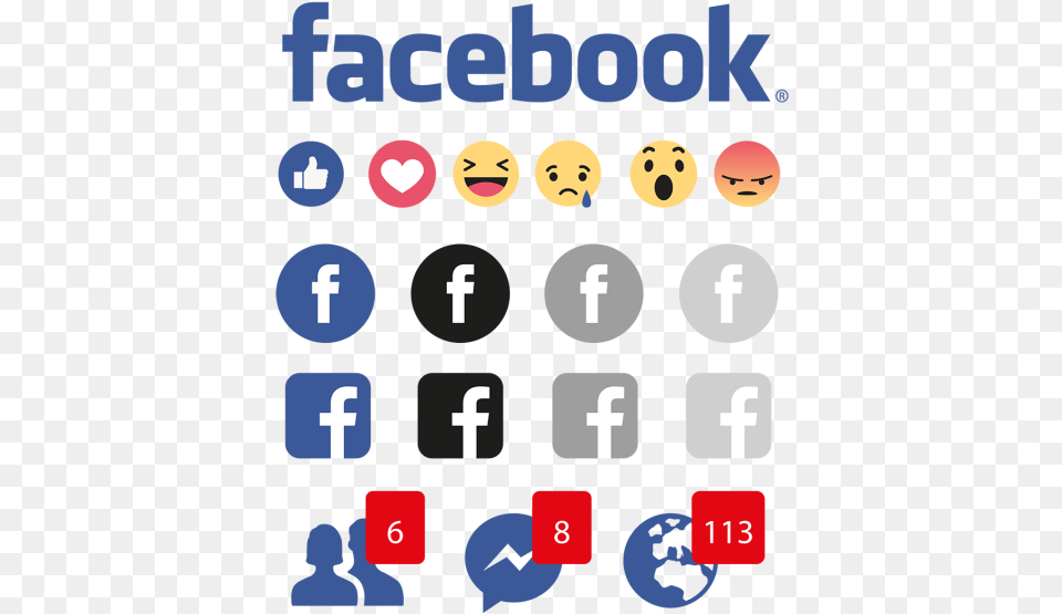 Facebook Transparent Logo, Text, Number, Symbol, Face Png Image
