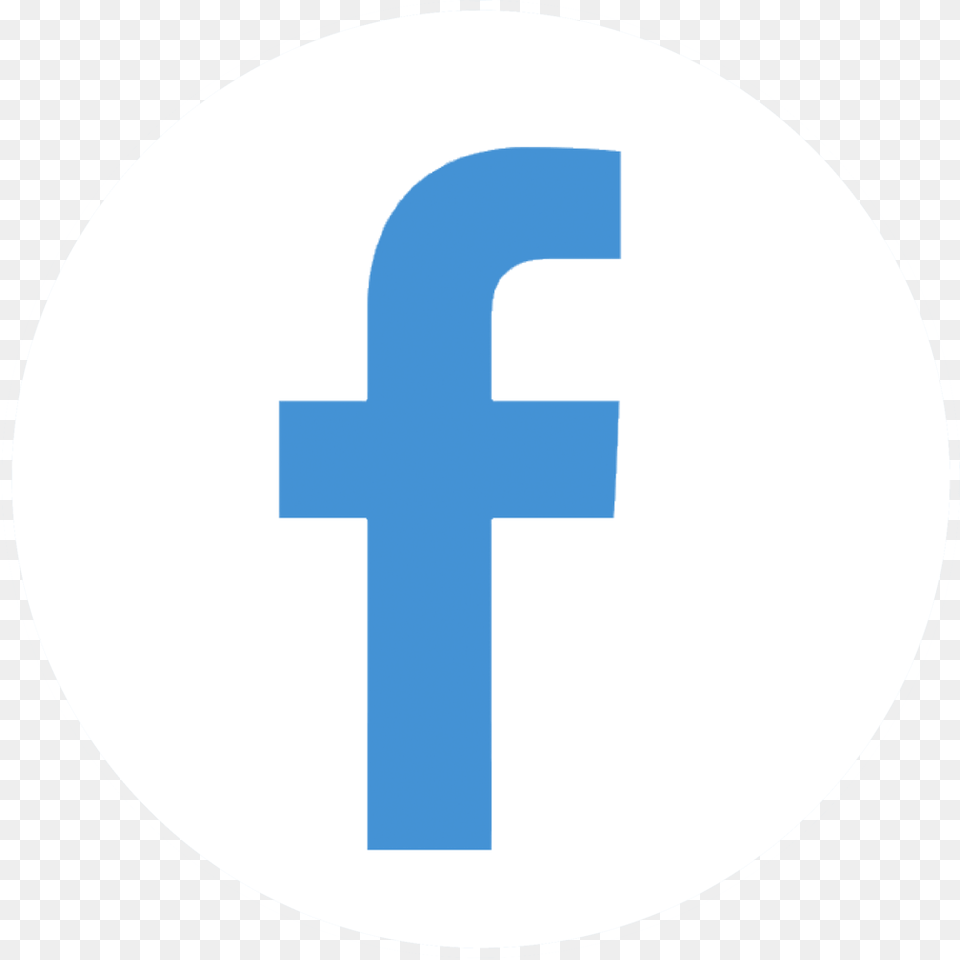 Facebook Transparent Logo Round Facebook Logo Round White, Cross, Symbol, First Aid, Text Png Image