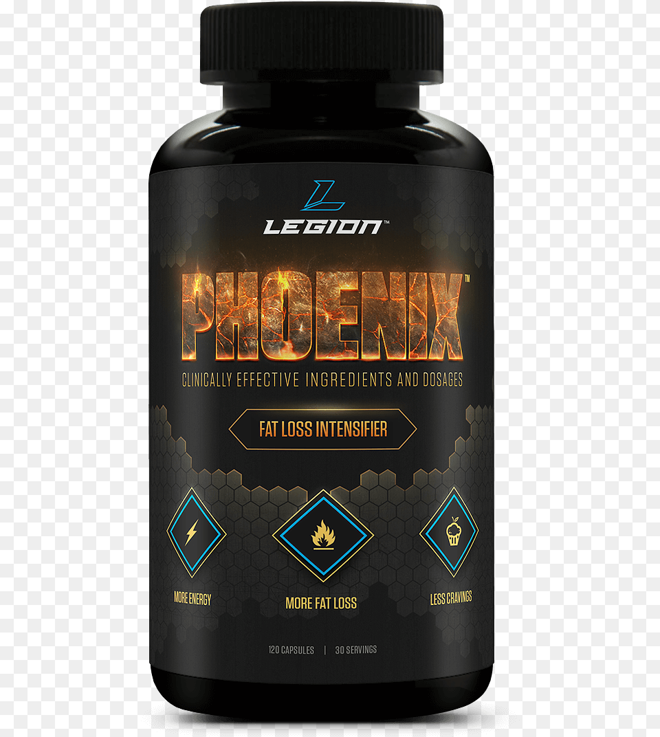 Facebook Twitter Email Legion Phoenix Caffeine Fat Burner Supplement, Bottle, Can, Tin Png Image