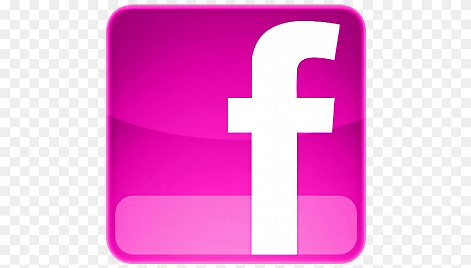 Facebookrosa Facebookpink Facebook Rosa App Appfacebook Facebook Pink Logo, First Aid, Purple, Text, Symbol Free Png Download