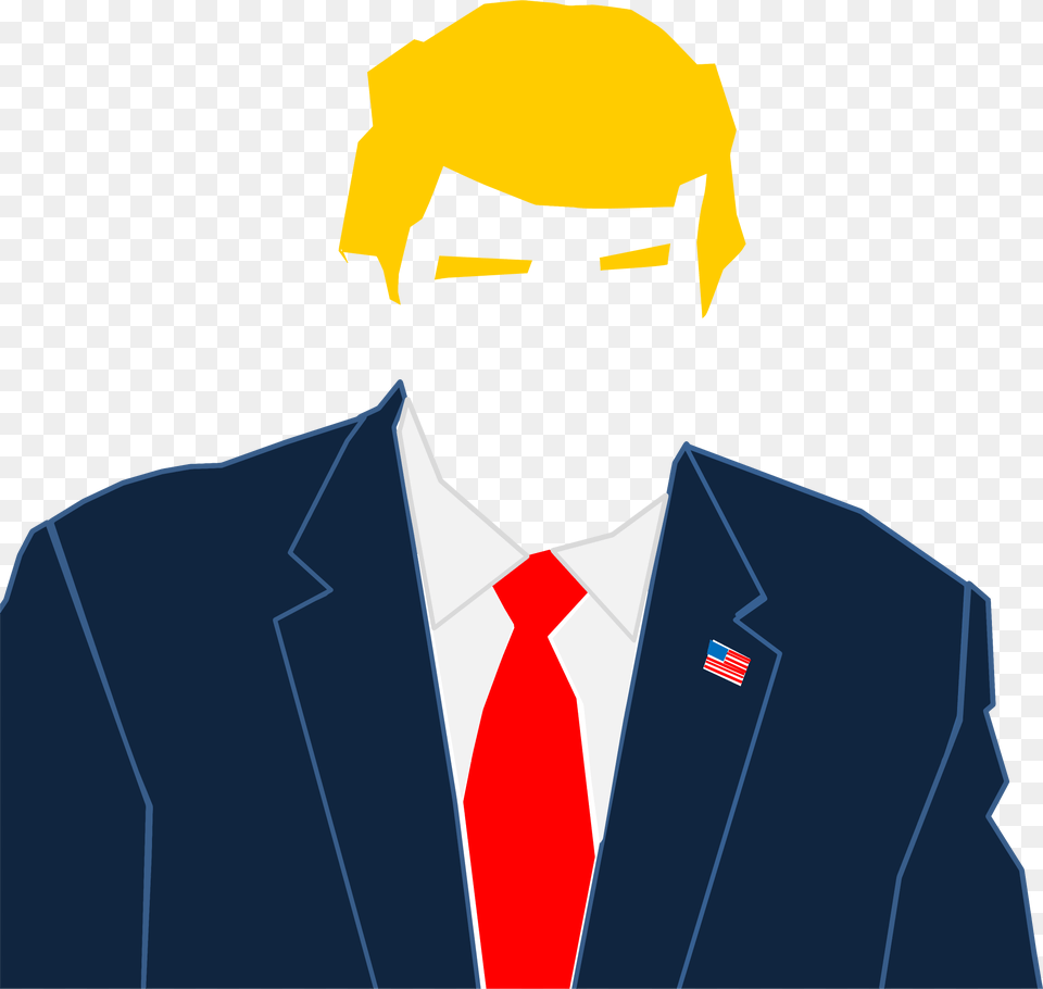 Faceless Donald Trump, Accessories, Tie, Formal Wear, Helmet Png