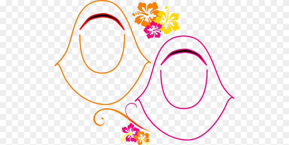 Faceless Hijab Hibiscus Clip Art, Clothing, Floral Design, Graphics, Hat Png Image
