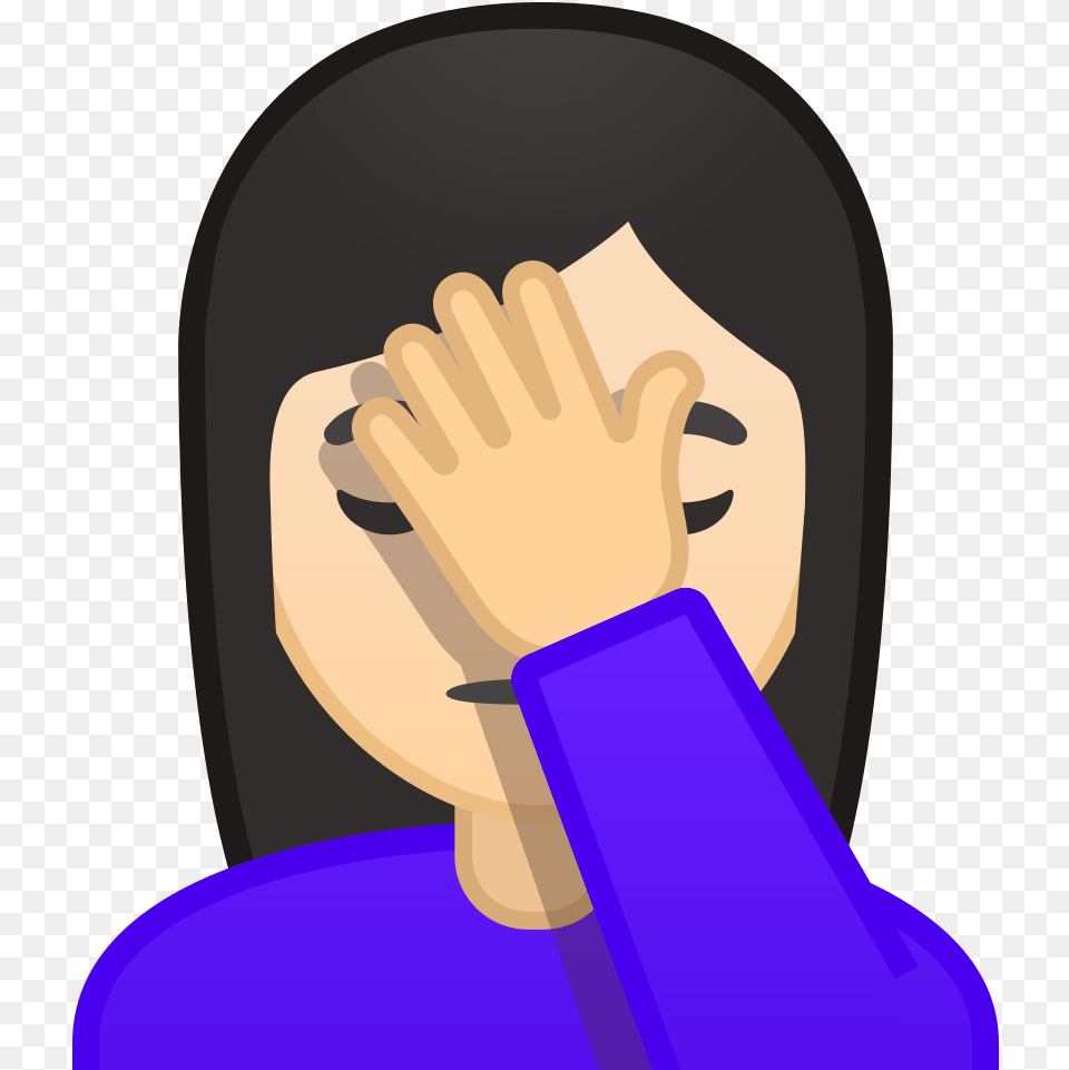 Facepalm Emoji Hand To Head Emoji, Body Part, Person Png Image