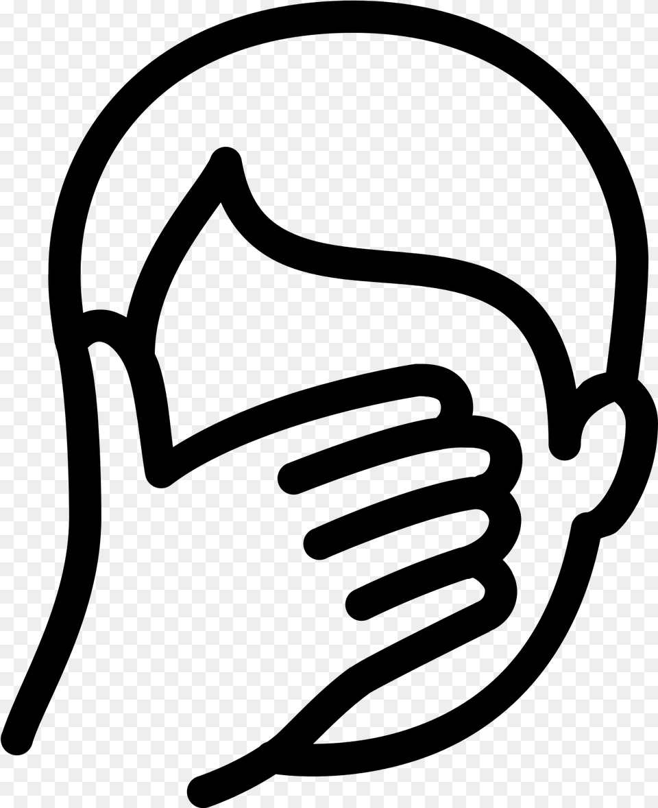 Facepalm Emoticon Hd Facepalm Icon Transparent, Gray Free Png Download