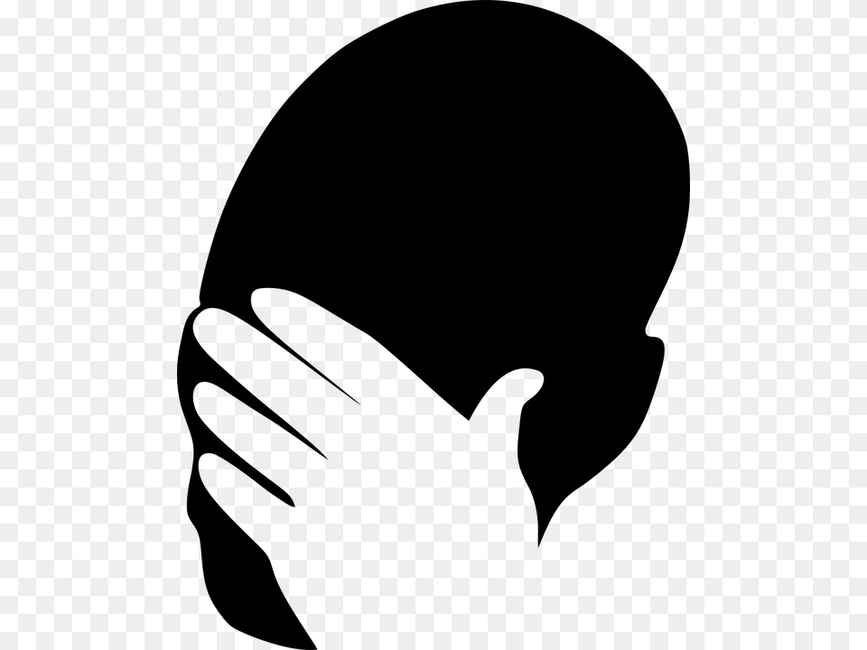 Facepalm Free, Gray Png Image