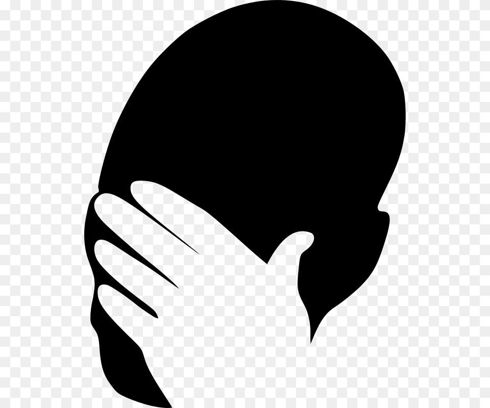 Facepalm Free Vector, Gray Png Image