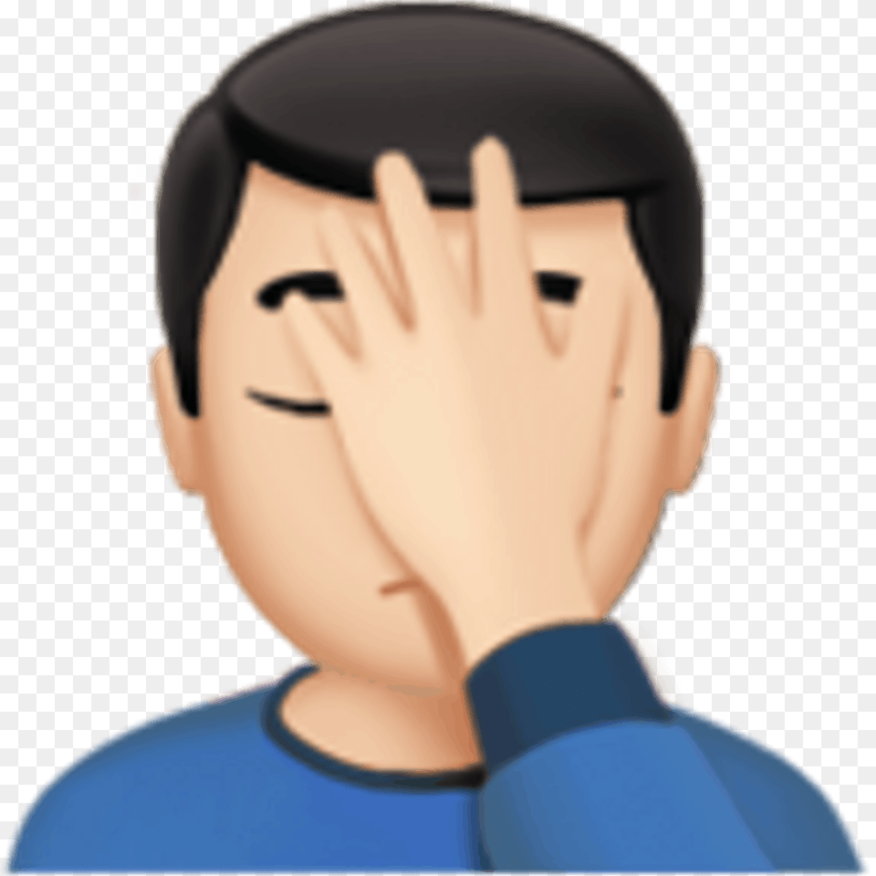 Facepalm Hand In Face Emoji, Adult, Person, Woman, Female Free Transparent Png