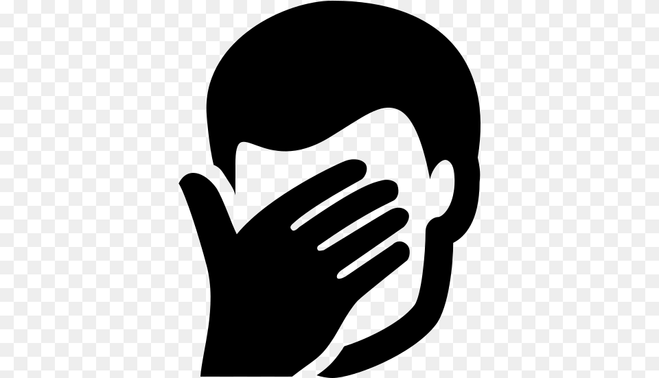 Facepalm Icon, Gray Png Image