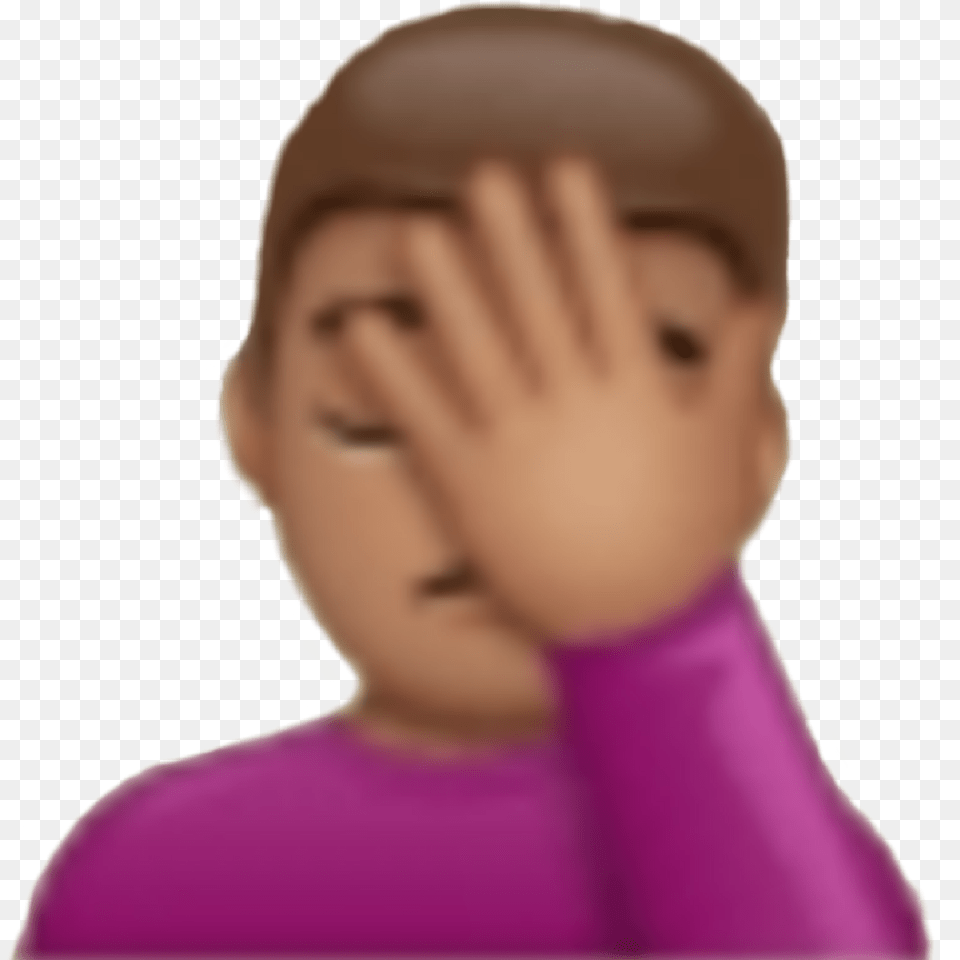 Facepalm Whatsapp Smileys Toddler, Person, Face, Head Free Png