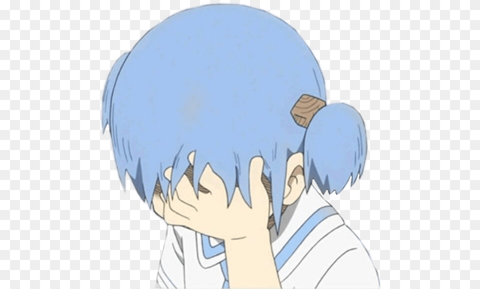 Facepalming Anime Character Image Anime Face Palm, Book, Comics, Publication, Baby Png