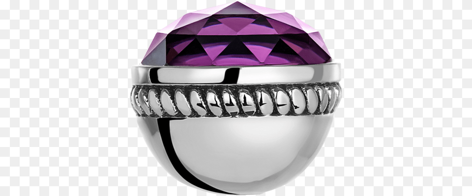 Faceted Amethyst Glass Bangle Ball For Use On Dbw Interchangeable Engagement Ring, Accessories, Gemstone, Jewelry, Ornament Png
