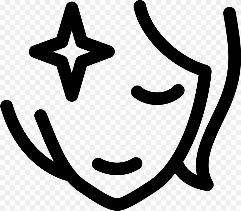 Facial Artsmileyblack And Whiteno Bookicon Skin Care Icon, Stencil, Symbol, Bow, Weapon Free Png