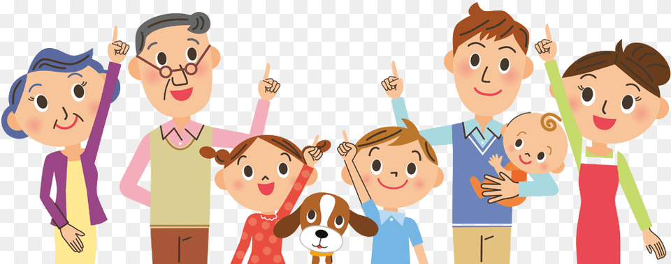 Facial Cartoon Family People Cartoon Happy Family, Baby, Person, Book, Comics Png