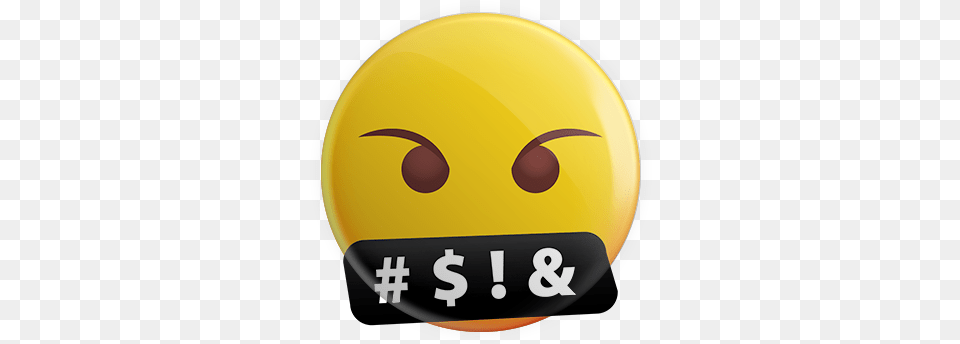 Facial Curse Mouth Emoji, Badge, Logo, Sphere, Symbol Png