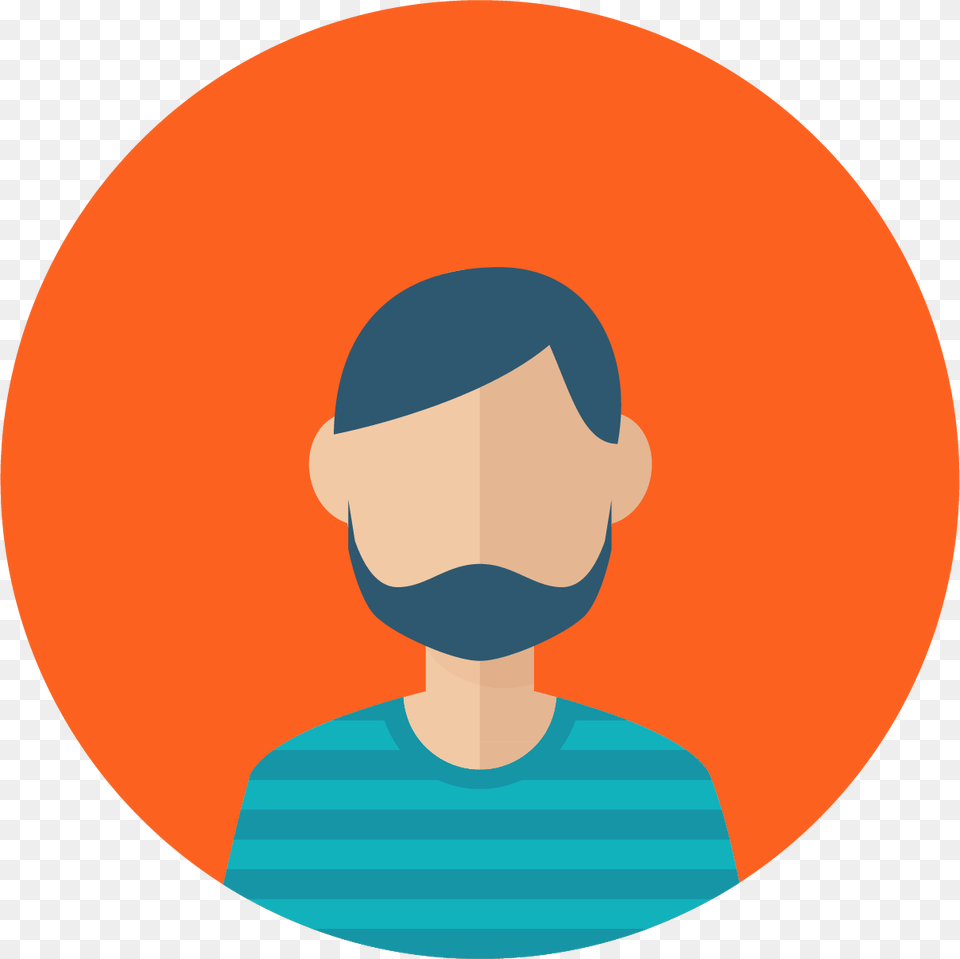 Facial Hair Profile Beard People User Man Business Person Icon Flat Design, Face, Head, Mustache, Baby Free Png Download