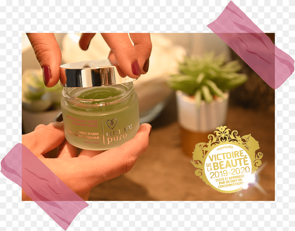 Facial Scrub Lumiere Victoire De La Beaut, Jar, Hand, Body Part, Bottle Free Png Download