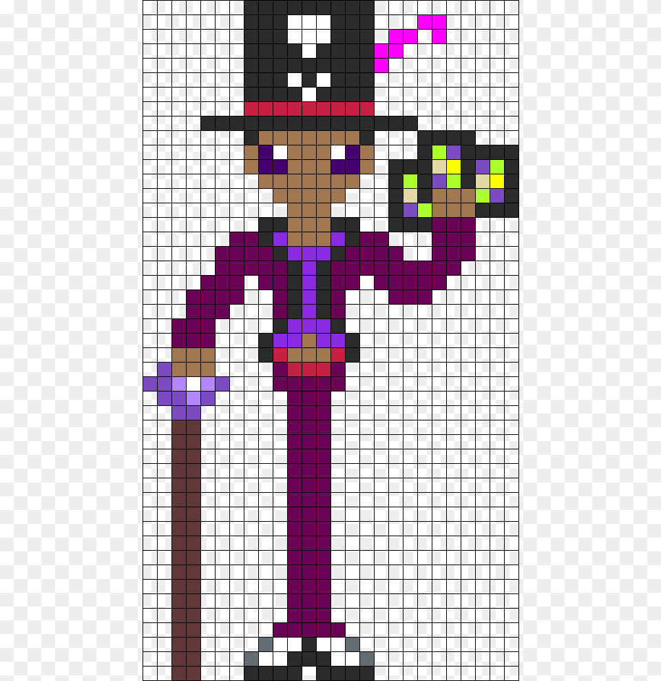 Facilier The Shadow Man Perler Bead Pattern Bead Central City Brewing Co Ltd, Purple, Cross, Symbol Free Png Download