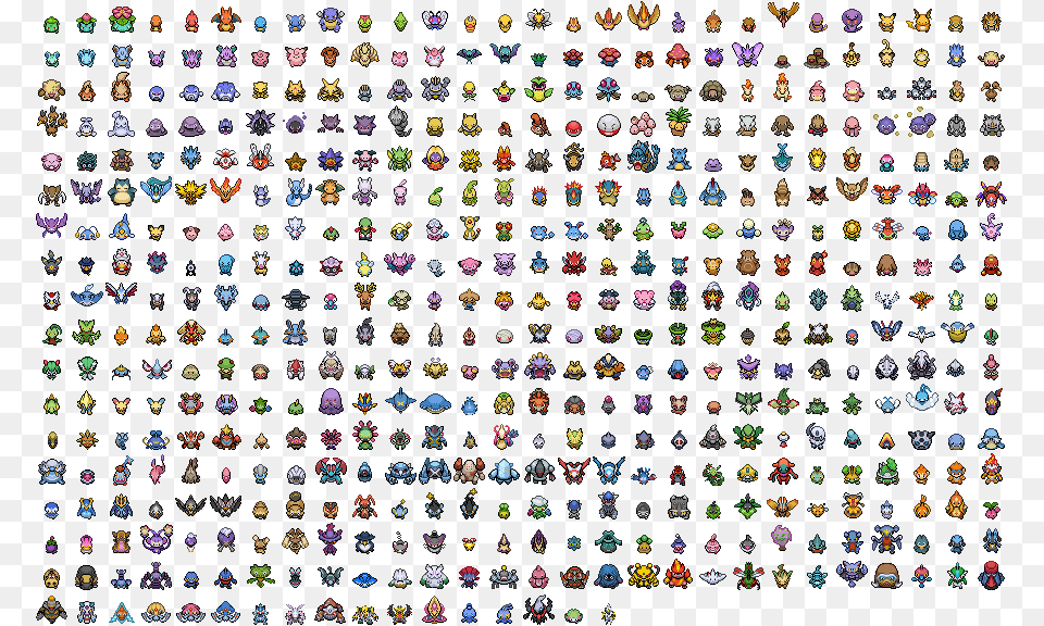 Facing Forwards Hgss Shiny Overworld Sprites, Pattern Free Png
