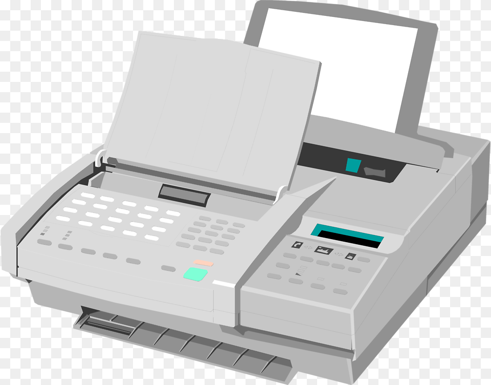 Facsimile 3 Image Fax Machine Transparent Background, Computer Hardware, Electronics, Hardware, Printer Png