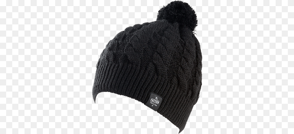 Faction Cable Knit Beanie Beanie, Cap, Clothing, Hat, Knitwear Png