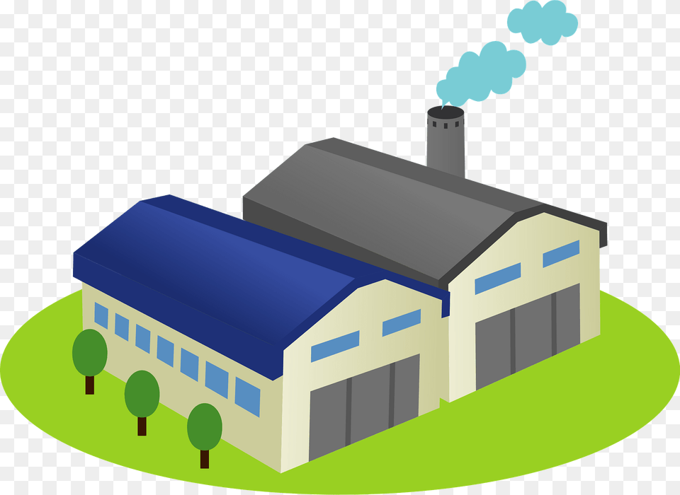 Factory Building Clipart, Architecture, Power Plant, Mailbox Png