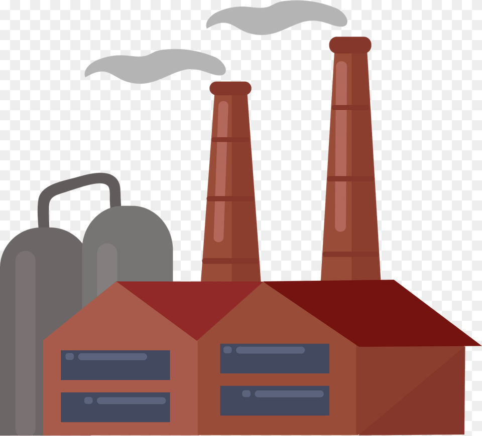 Factory Clipart, Architecture, Building, Power Plant, Pollution Free Png Download