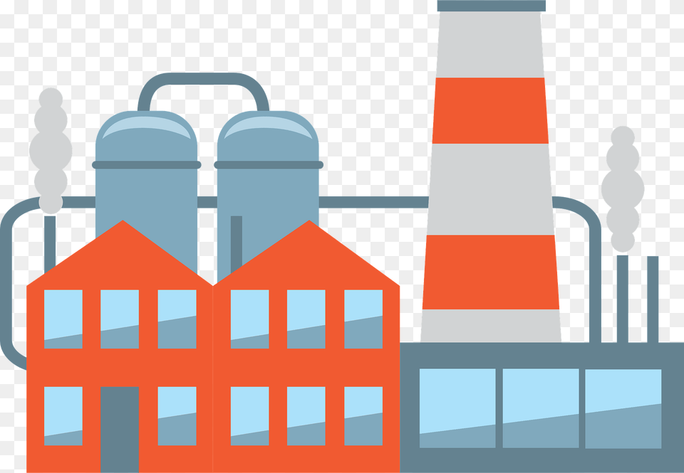 Factory Clipart, Architecture, Building, Fence, Power Plant Free Png