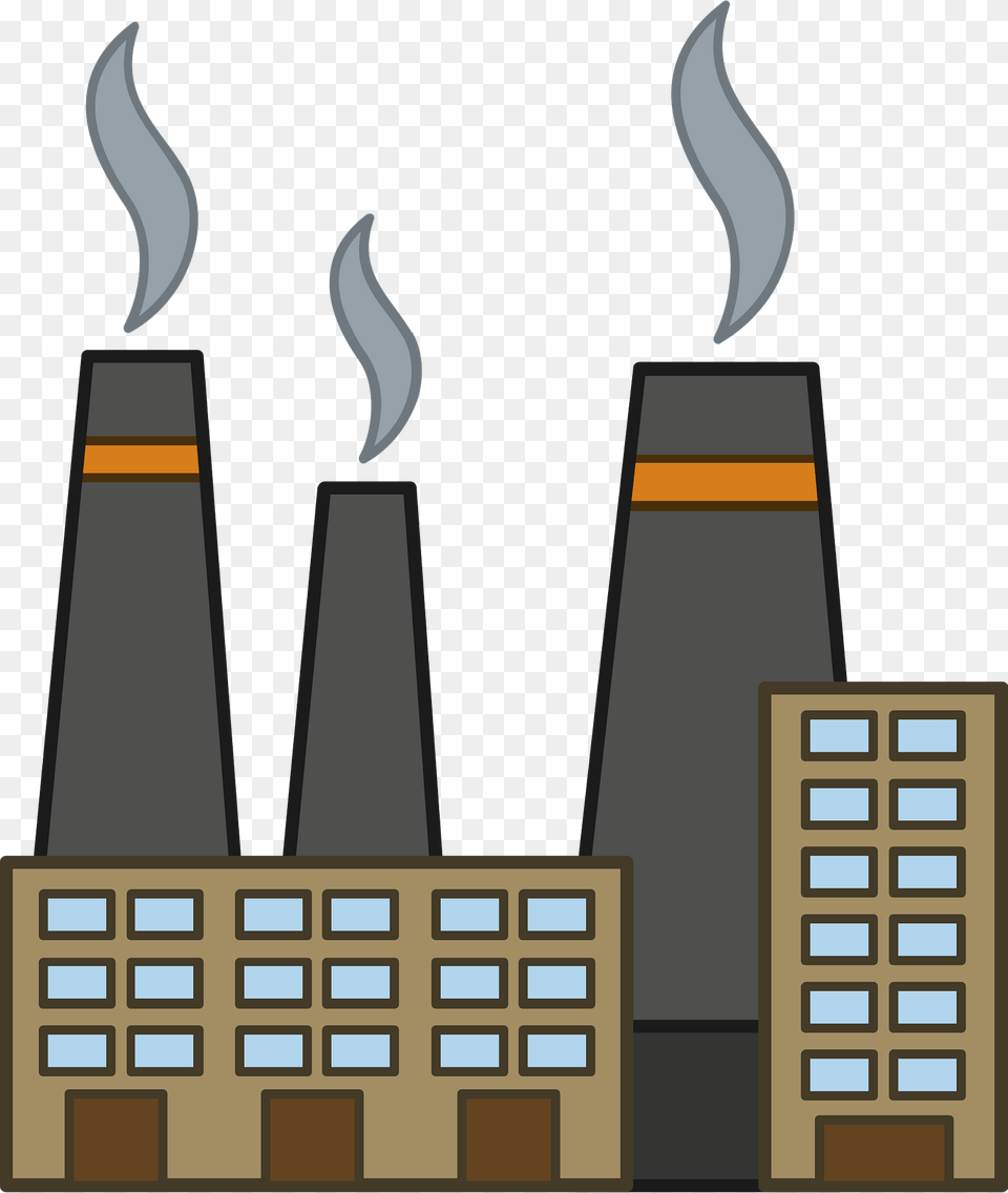 Factory Clipart, City, Urban, Pollution, Architecture Free Png