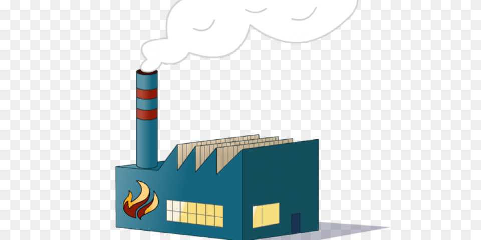 Factory Clipart, Architecture, Building, Power Plant, Pollution Free Transparent Png