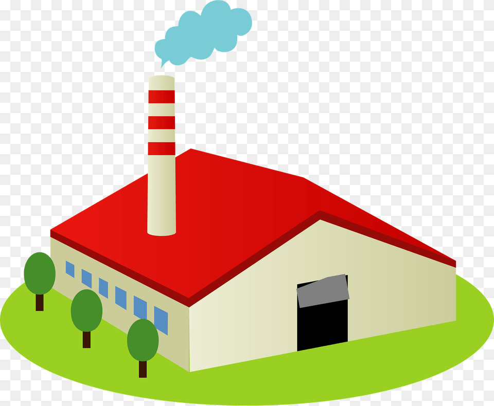 Factory Industry Clipart, Architecture, Building, Power Plant, Smoke Free Png