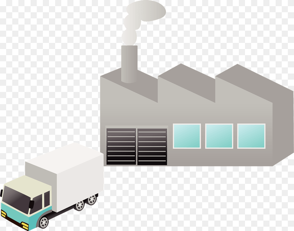 Factory Truck Clipart, Architecture, Building Png Image