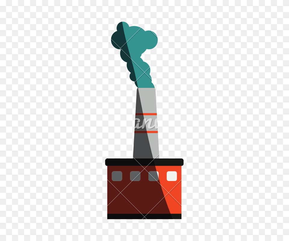 Factory With Smoke And Shadows Vector Icon Illustration Free Png Download